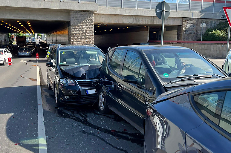 Unfall Schmidtstedter Knoten Erfurt - Foto: Landespolizeiinspektion Erfurt