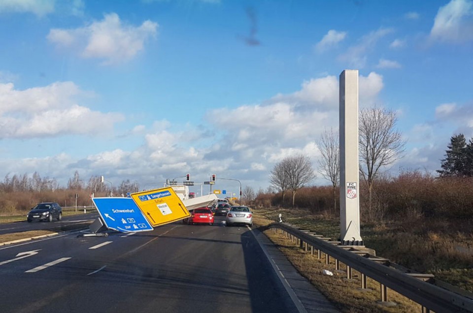 Unfall Erfurt Höhe Ikea. Foto Hörer Christian